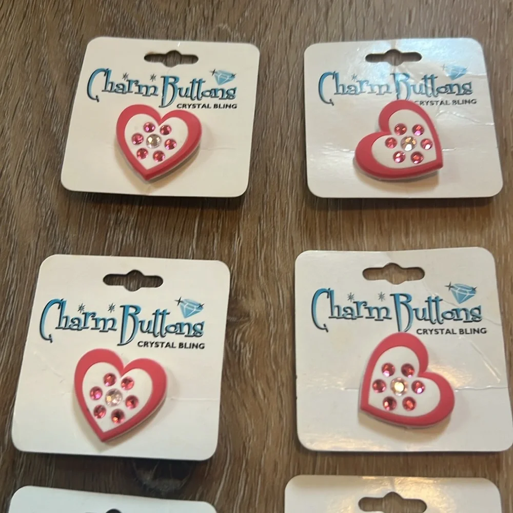 Set of 24 Heart Croc Charms Charm Buddies